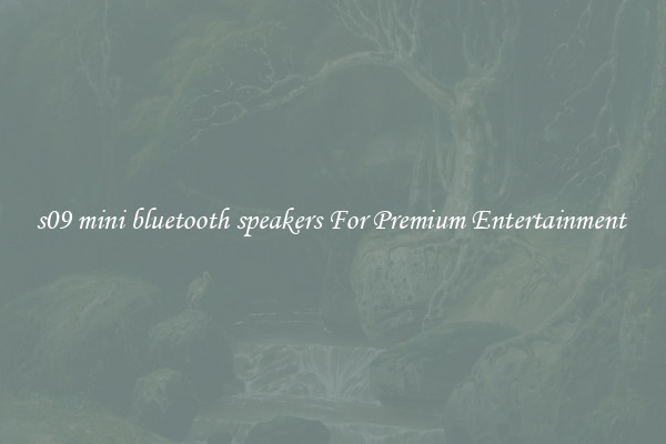 s09 mini bluetooth speakers For Premium Entertainment 