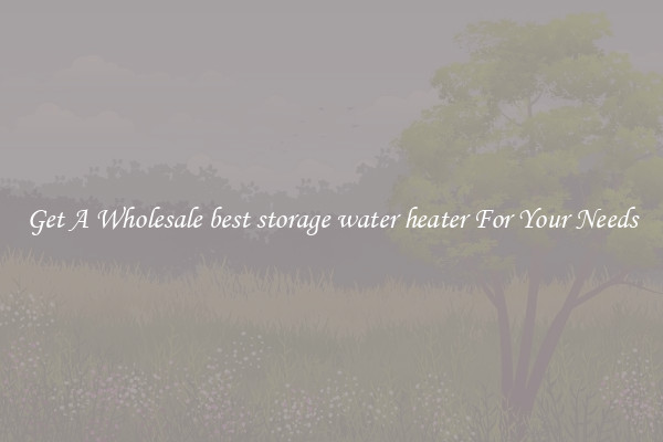 Get A Wholesale best storage water heater For Your Needs