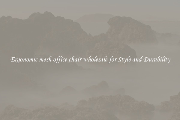 Ergonomic mesh office chair wholesale for Style and Durability