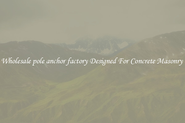 Wholesale pole anchor factory Designed For Concrete Masonry 
