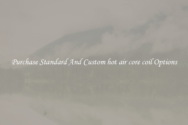 Purchase Standard And Custom hot air core coil Options