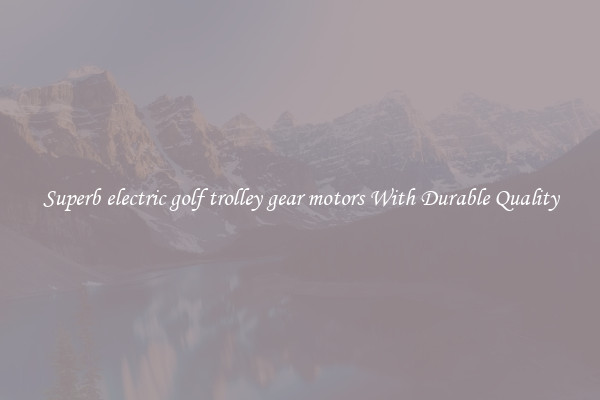 Superb electric golf trolley gear motors With Durable Quality