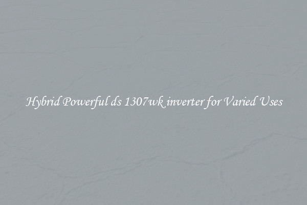 Hybrid Powerful ds 1307wk inverter for Varied Uses