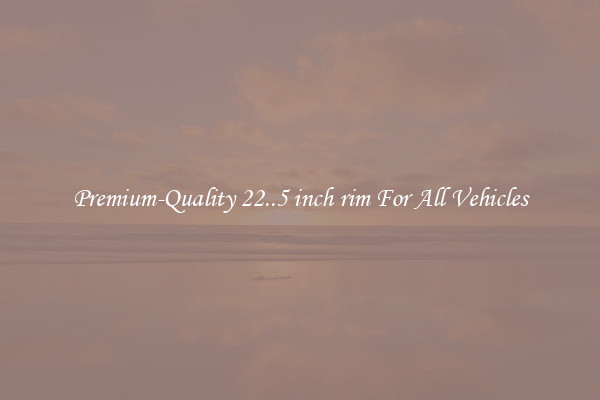 Premium-Quality 22..5 inch rim For All Vehicles