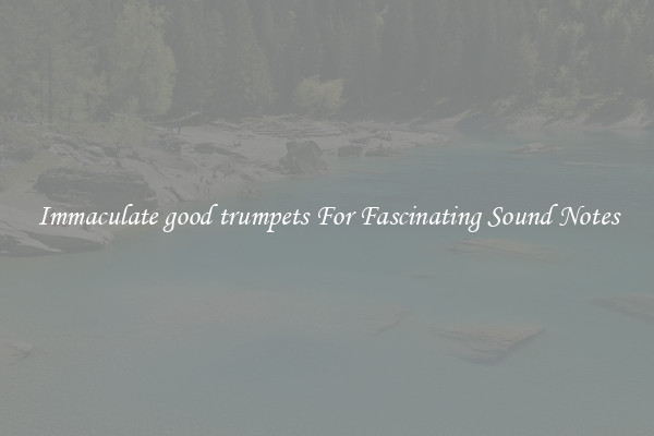 Immaculate good trumpets For Fascinating Sound Notes