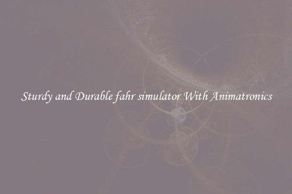 Sturdy and Durable fahr simulator With Animatronics