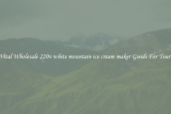 Buy Vital Wholesale 220v white mountain ice cream maker Goods For Your Firm