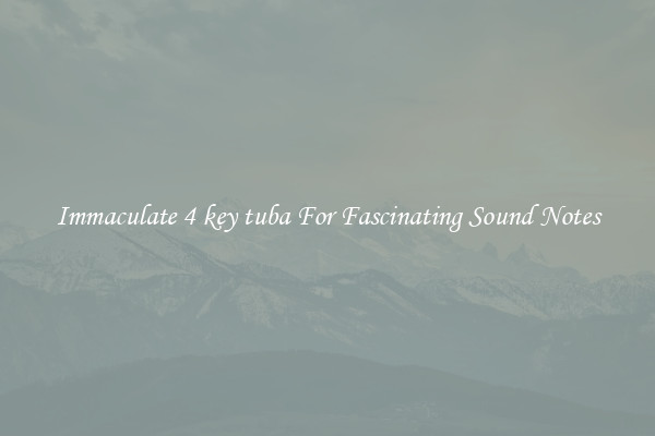 Immaculate 4 key tuba For Fascinating Sound Notes